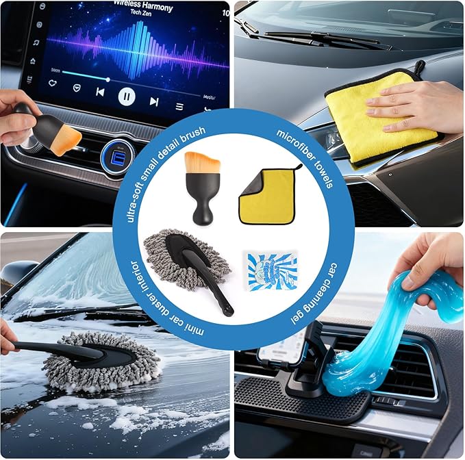 Car Detailing Brush Kit with Detail Brushes, Car Interior Detailing Brushe - Image 7