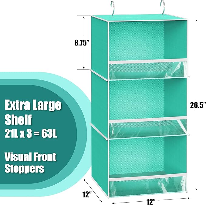 Simple Houseware 3 Shelf Hanging Closet Organizer - Image 3