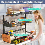 Over Sink Dish Drying Rack Snap-On Design Large Dish Drainer Storage Counter - Image 6