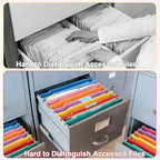 party greeting 8 Pack File and Folder Dividers 9x11.4 Inches Plastic Hanging - Image 6