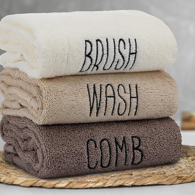 3 Pcs Farmhouse Decorative Hand Towels - Image 5