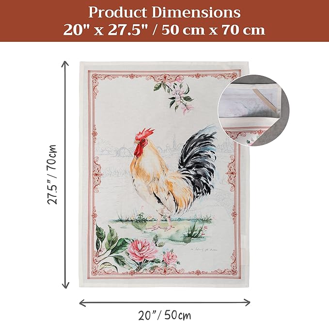 Maison d' Hermine Kitchen Towels Set of 2 100% Cotton 27.50" x 20" Reusable - Image 9