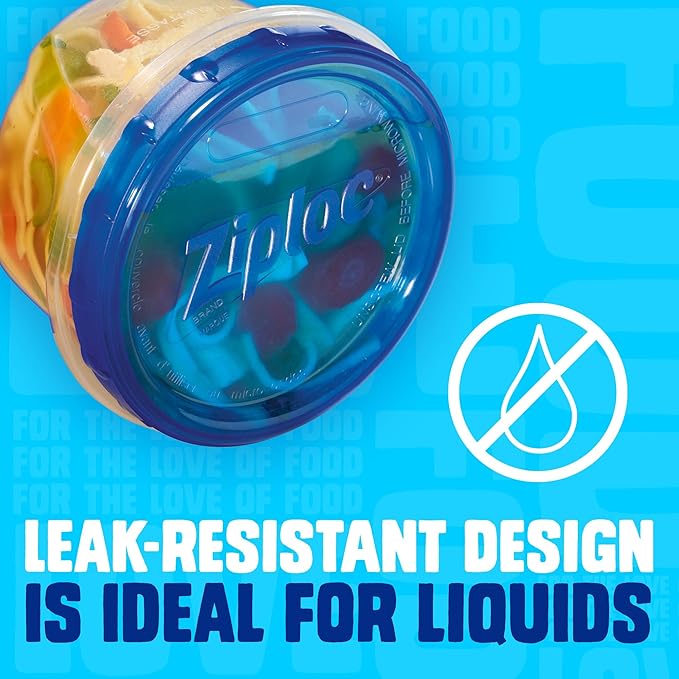 Ziploc Brand Twist n Loc Food Storage Containers, Leak Resistant Design - Image 2