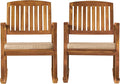 Christopher Knight Home Selma Acacia Rocking Chairs with Cushions, 2-Pcs Set, Teak Finish by ChristopherKnightHome