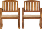 Christopher Knight Home Selma Acacia Rocking Chairs with Cushions, 2-Pcs Set, Teak Finish by ChristopherKnightHome