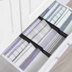 Utoplike 4 pcs Bamboo Kitchen Drawer Dividers Large, Adjustable Black Drawer - Image 6