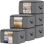 Direct 100L, 6 Pack, Storage Containers, Large Clothes Storage Bins Foldable by StorageTastic