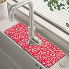 Christmas Reindeer Bell Snowflake Kitchen Sink Splash Guard Mat Absorbent Fast by Unknown