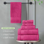 Elegant Comfort Luxury 6-Piece Towel Set, Premium Soft 100% Turkish Cotton - Image 4
