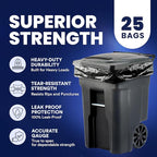 Plasticplace 95-96 Gallon Garbage Can Liners │ 2 Mil │ Black Heavy Duty Trash - Image 4