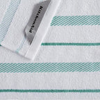 KitchenAid Albany Dishcloth 8 Pack Set, Aqua Sky/White - Image 4