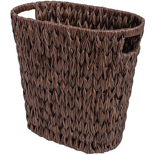 GRANNY SAYS Wicker Waste Basket, Waterproof Bathroom Trash Can, Bedroom Can by GRANNYSAYS