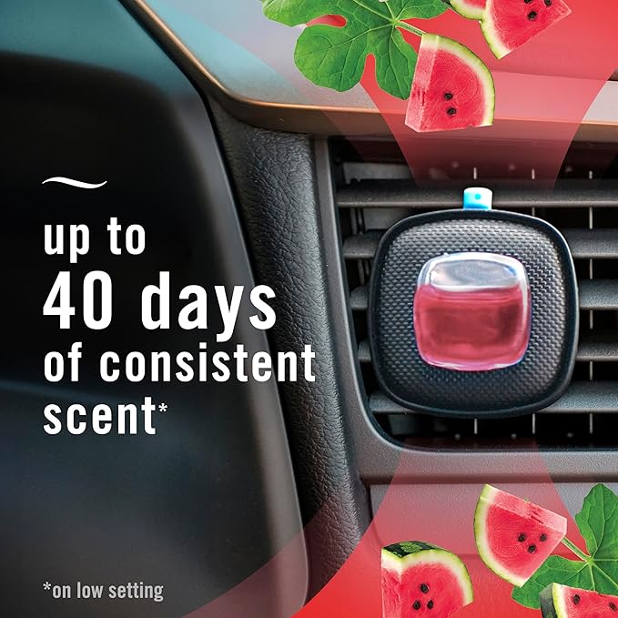 Car Air Freshener Vent Clip Sweet Watermelon Vine Scent, .13 oz Total - Image 4