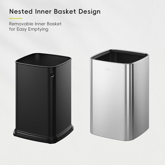 EKO 2-Pack Open Top Trash Can - Image 6
