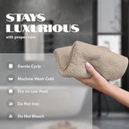 White Classic Taupe Hand Towels - Image 6