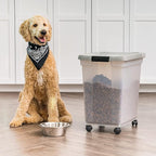 IRIS USA Airtight Dog Food Storage Container, WeatherPro, Removable Wheels - Image 8