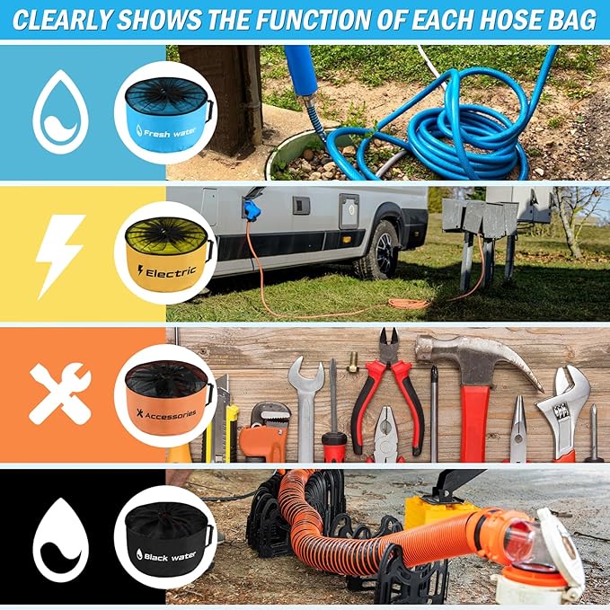 4 Pack RV Sewer Hose Storage - Image 5