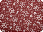 Christmas Dish Drying Mat for Kitchen Counter 24x18 Inch Xmas Snowflake Drying by Trongr