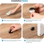 16 Pcs Self Adhesive Door Stoppers, Stainless Steel Floor Door Stop Wall - Image 7