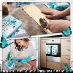 Breling Set of 6 Teal Daisy Kitchen Towel Vintage Themed Dish Towel Turquoise - Image 6