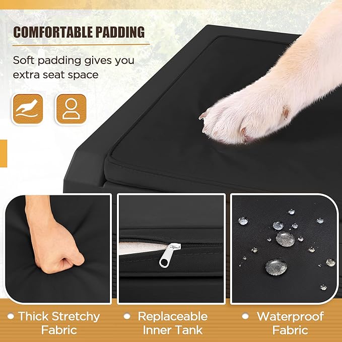 Devoko 100 Gallon Waterproof Large Resin Deck Box Outdoor Storage Box Indoor Lockable Storage Container with Cushion for Patio Furniture Garden Pool Cushions (Black) - Image 5