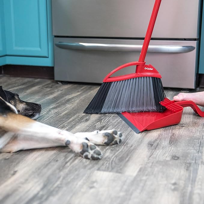 O-Cedar Pet Pro Broom with Step-On Dustpan | Remove 99% with One Sweep | - Image 13