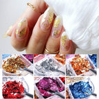 Holographic Nail Glitter Foils, 12 Colors Sparkly Ultra-Thin Aluminum Foil Nail - Image 3