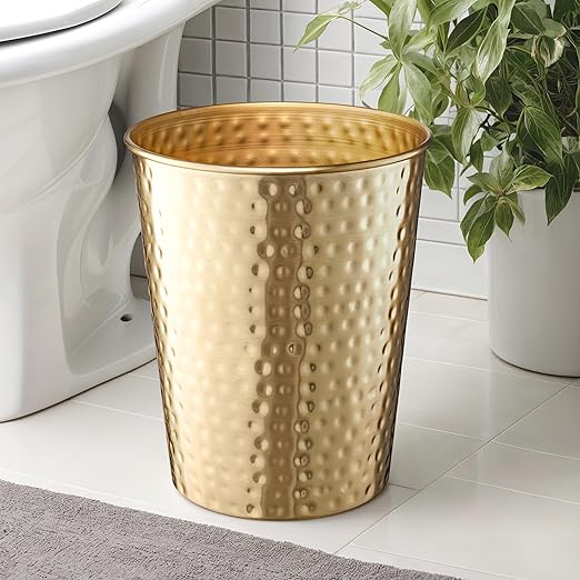 Monarch Abode Metal Bathroom Trash Can – Waste Basket - Image 4