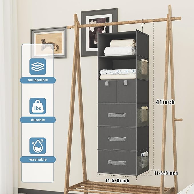 6-Shelves Hanging Closet Organizer - Image 3