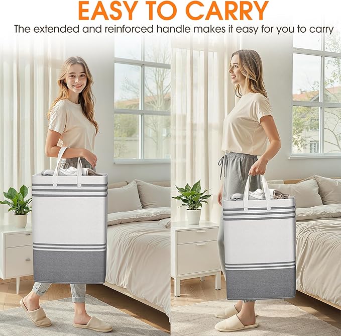4 Pack Large Laundry Baskets, Laundry Hampers, Freestanding Waterproof - Image 6