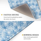 Winter Snowflake Dish Drying Mat - Image 2