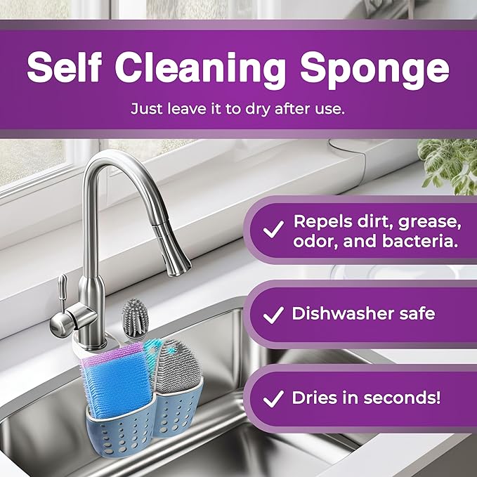 Silicone Dish Scrubber Sponges - Image 6