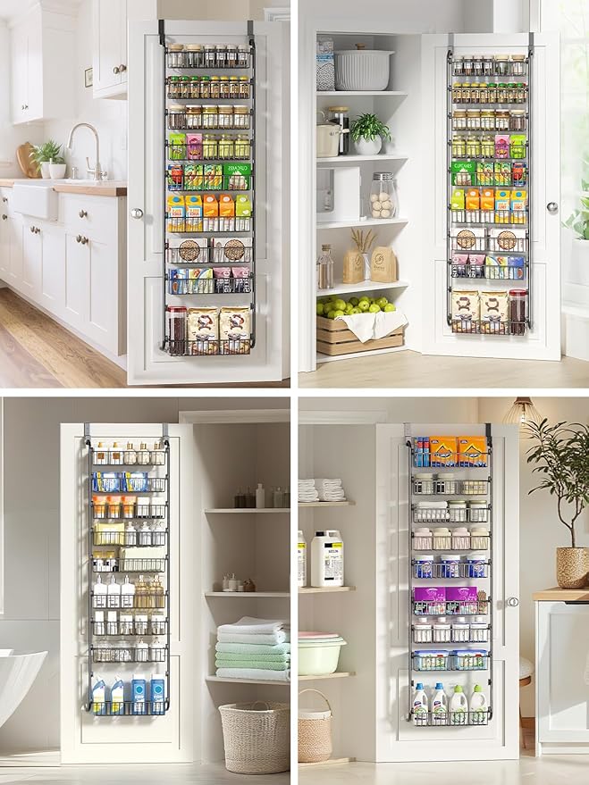Delamu Over The Door Pantry Organizer, 9-Tier Pantry Door Organizers and Storage - Image 8