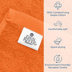 DAN RIVER Bath Towels Set of 4, 27 x 54 Inches, 100% Cotton, Larger & Lighter - Image 4