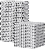 Kitinjoy Cotton 16 Pack Kitchen Towels and Dishcloths Sets, 16 x 25 Inch & 12 X by Kitinjoy