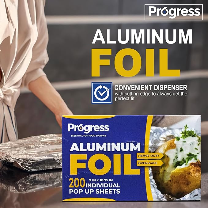Pop-Up Aluminum Foil Wrap Sheets 9 x 10 3/4 Silver 200 per Box - Image 3