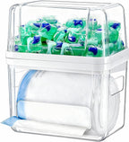 Trash Bag Dispenser Dishwasher Pod Organizer, 3 in 1 Grocery Garbage Bags by iCASA