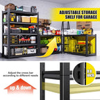 Set of 3 71"H-35"W Garage Shelving-2050LBS 5 Tier Storage Shelves,Adjustable Heavy Duty Metal Shelving Unit and Storage Large Rack,Utility Steel Shelf For Shop Warehouse Industrial Pantry 71"x35"x16" - Image 4