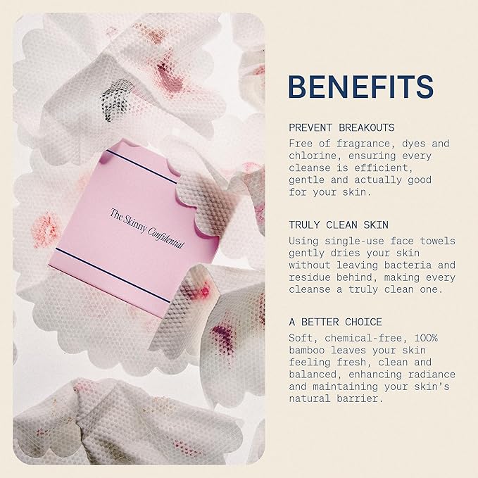 The Skinny Confidential Disposable Face Towels, 20% Polyester - Image 3