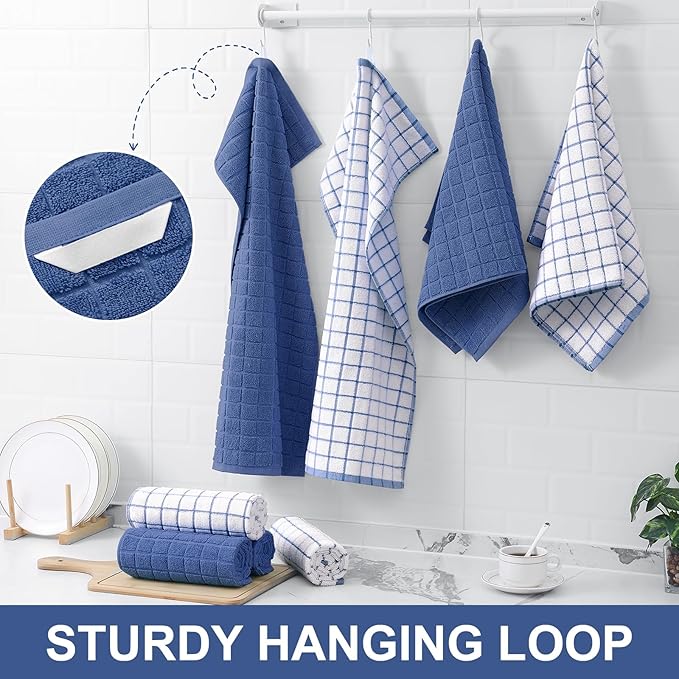 Homaxy Premium Cotton Kitchen Towels 16"x 28", Large Natural Ring Spun 390 GSM - Image 6