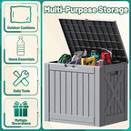 Devoko 40 Gallon Deck Box Outdoor Storage Box Waterproof for Patio, Large Outdoor Storage Bench Lockable for Outside (Gray, 40 Gallon) - Image 4