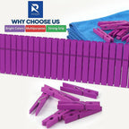 RIVEDA 50pcs Colored Wooden Clothes Pins, Clothespins - Image 6