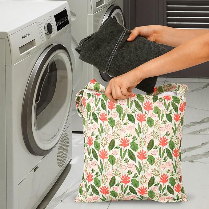 2pcs Travel Waterproof Laundry Bag, Cloth Diaper Wet Dry Bags - Image 6