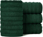 Jacquotha 4-Pack Hand Towels Ribbed – Kitchen & Bathroom Premium Cotton Towels by Jacquotha