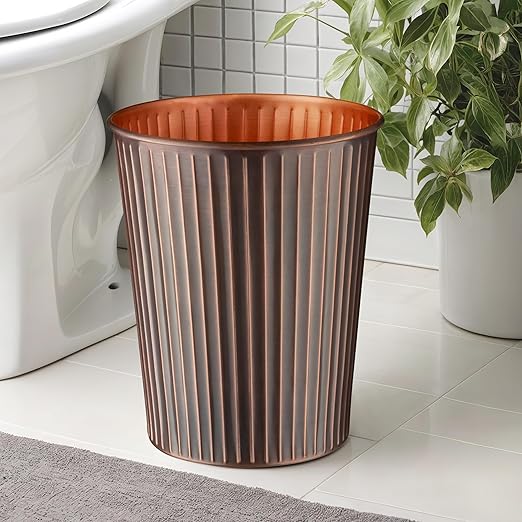 Monarch Abode Metal Bathroom Trash Can – Waste Basket - Image 4