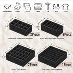 Simple Houseware Closet Underwear Organizer Drawer Divider Assorted 7 Pieces - Image 2