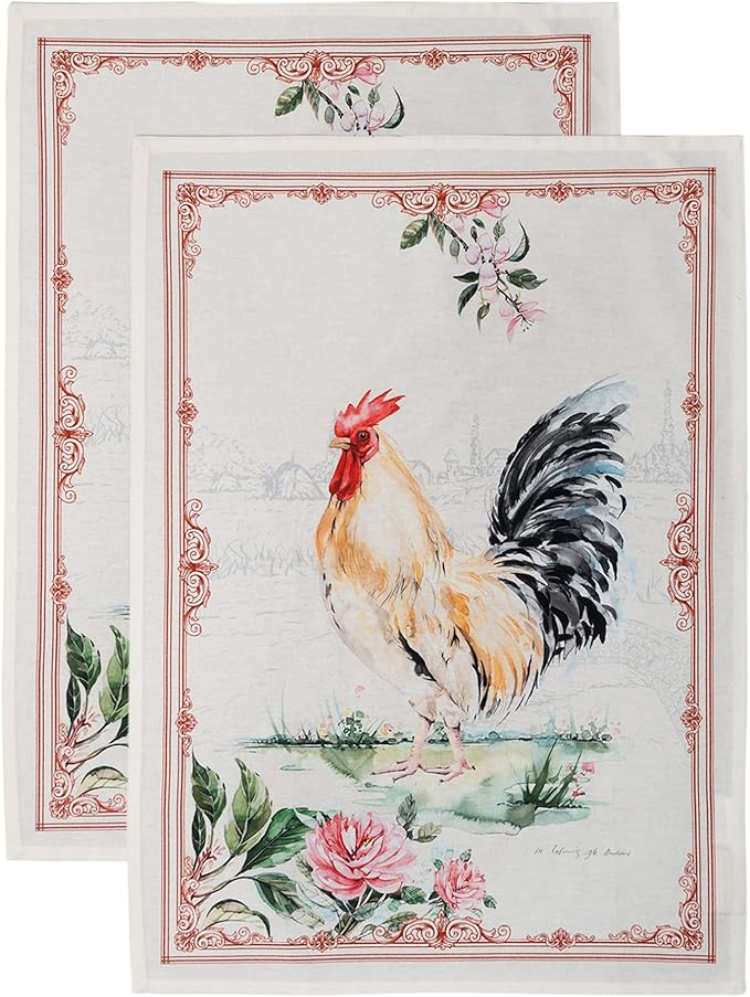 100% Cotton Kitchen Towel Campagne Maison d' Hermine Set of 2 Super Soft Highly by MaisondHermine