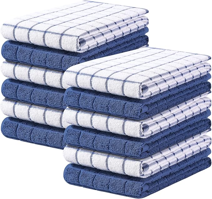 Homaxy Premium Cotton Kitchen Towels 16"x 28", Large Natural Ring Spun 390 GSM by Homaxy
