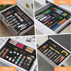 Silverware Organizer Expandable Kitchen Utensil Drawer Organizer Large BPA Free - Image 9