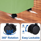 Slim Laundry Hamper with Lid and Wheels, Small Rolling Laundry Basket with - Image 4